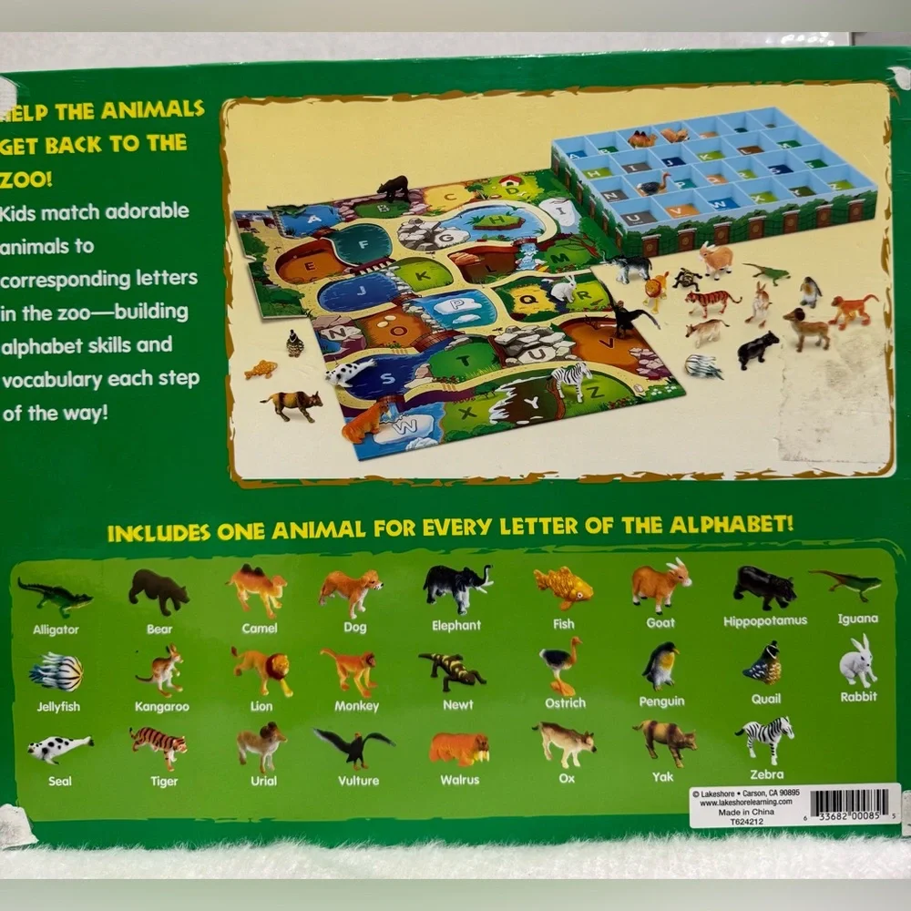 Pre-Loved Lakeshore The Alphabet Zoo Kids Game Board